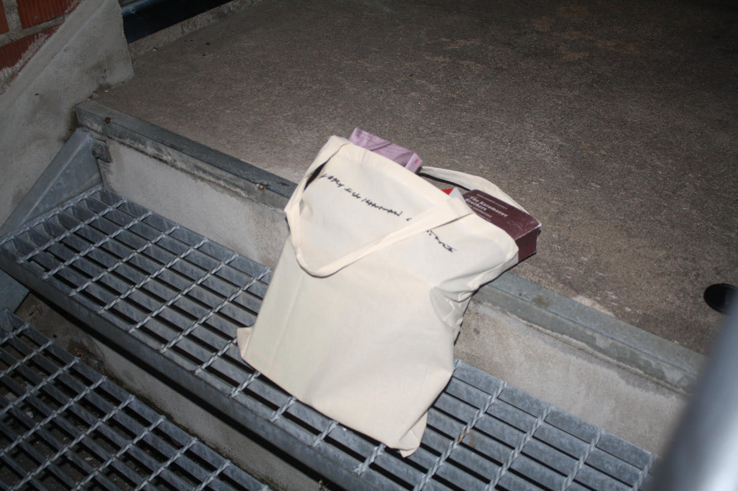 tote bag with a letter from me